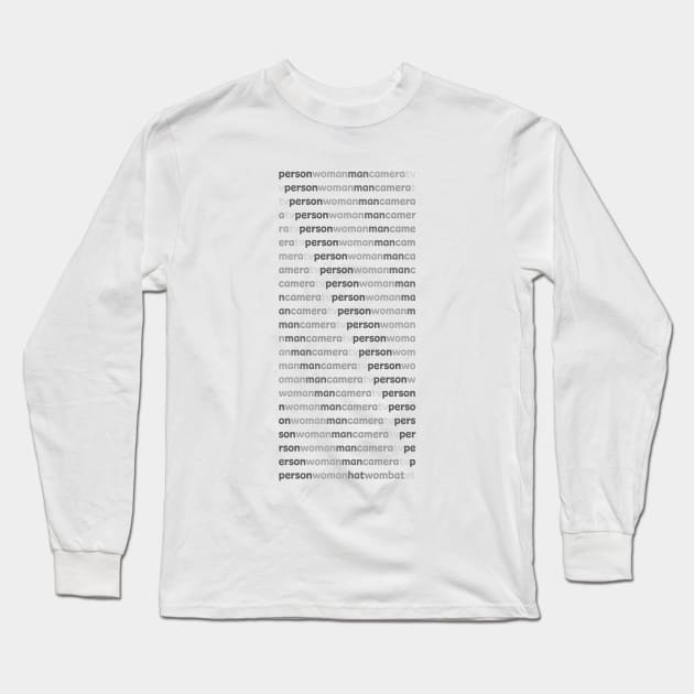 person woman man camera tv (repeat) Long Sleeve T-Shirt by helengarvey